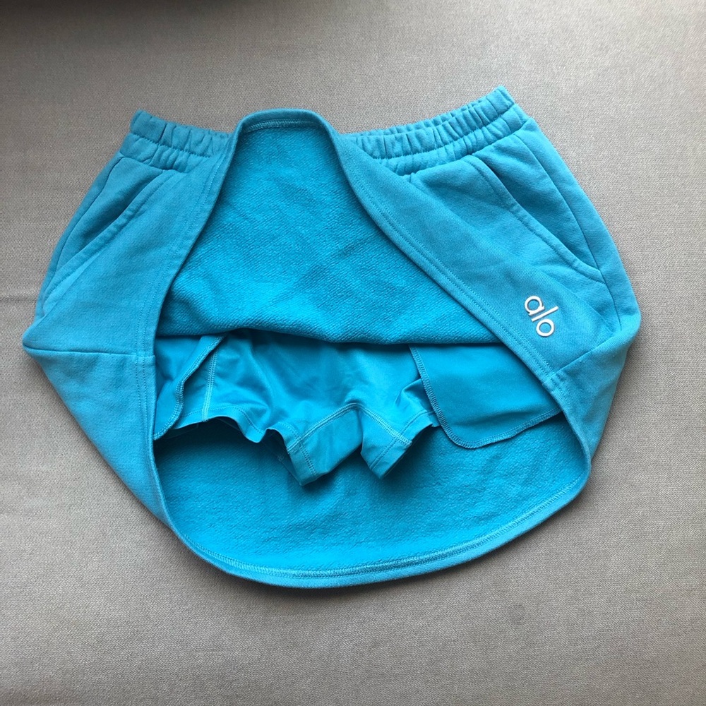 Alo Yoga High-Waist Accolade Skirt Blue Splash M - Picture 7 of 11